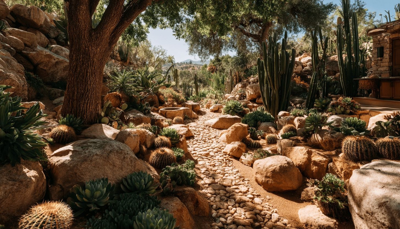 Conception de jardins secs résistants à la sécheresse pour économiser l'eau