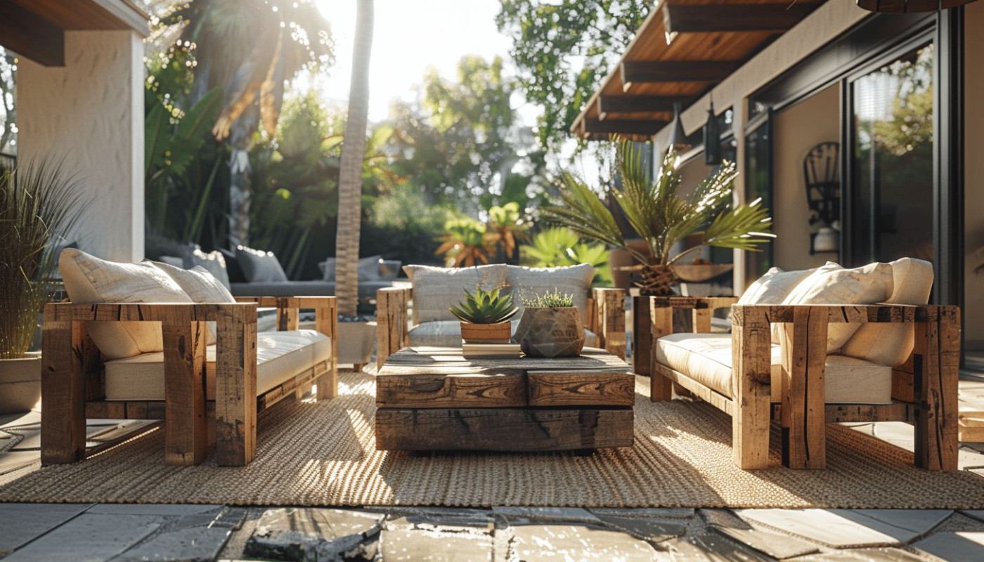 Mobilier de jardin en matériaux recyclés tendances et inspirations